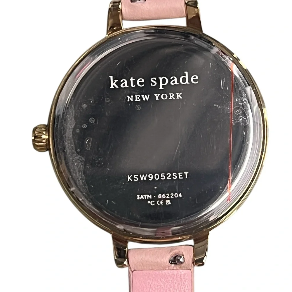NIB KATE SPADE NEW YORK Metro Kate 34MM Leather Strap Watch Gift Set in box